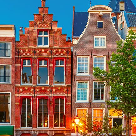 Gevels van oude Nederlandse huizen