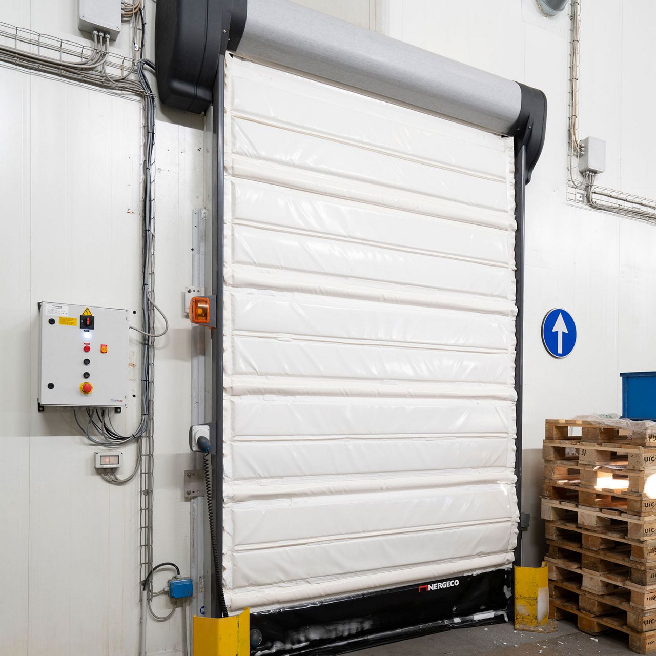 A white freezer door.