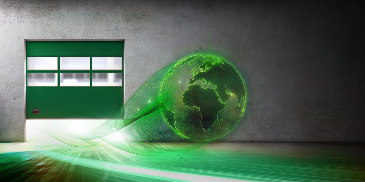 Energiebesparende overheaddeur