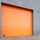 External image of a ASSA ABLOY OH1082P overhead sectional door with orange panels