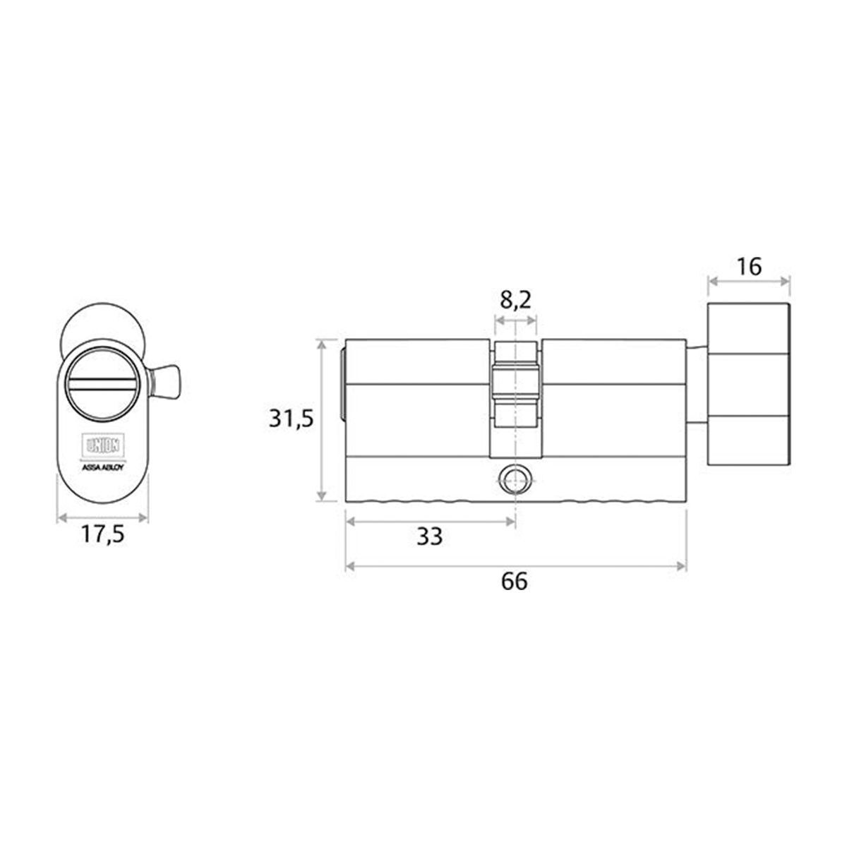 Image: Oval Profile Privacy Cylinder