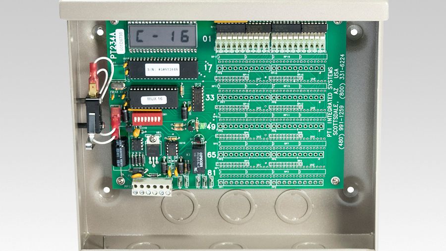 back of PTI multiplexer