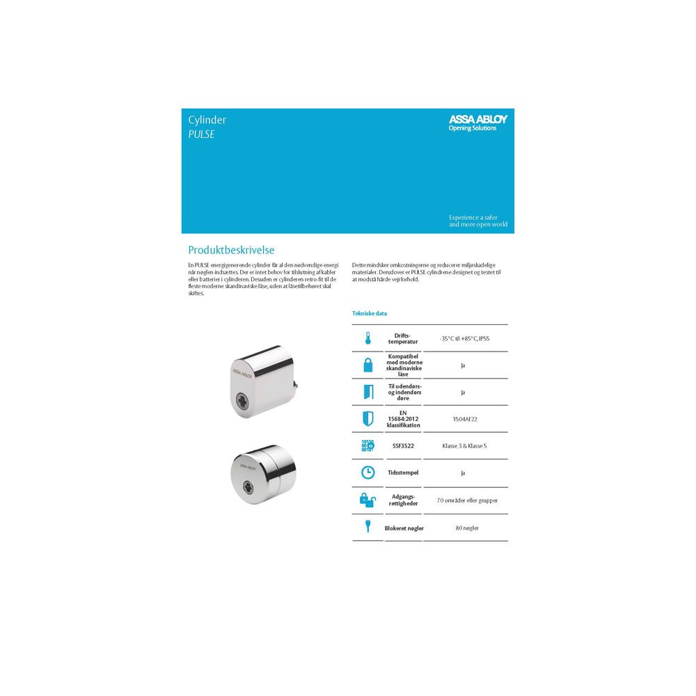 PULSE produktblad forside