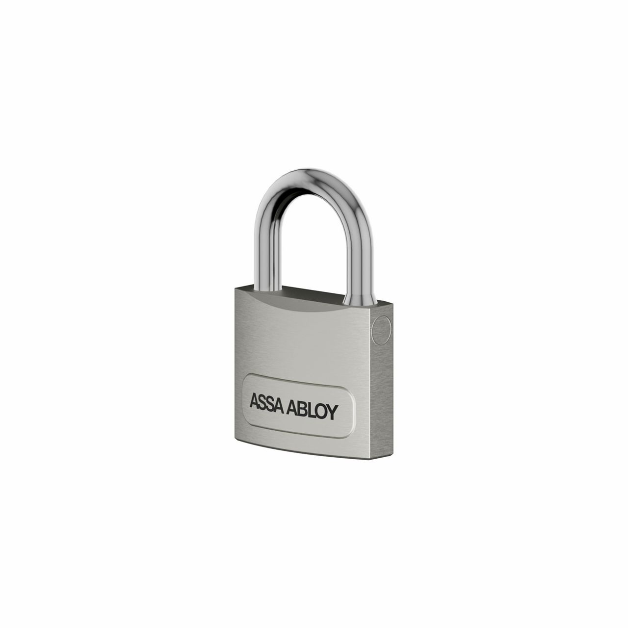 CY100 Padlock by ASSA ABLOY with satin nickel finish and 8mm stainless steel shackle