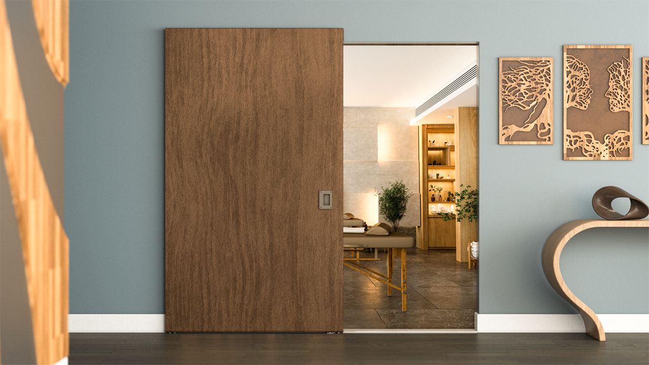 Sliding door with Pemko Hide slide installed.