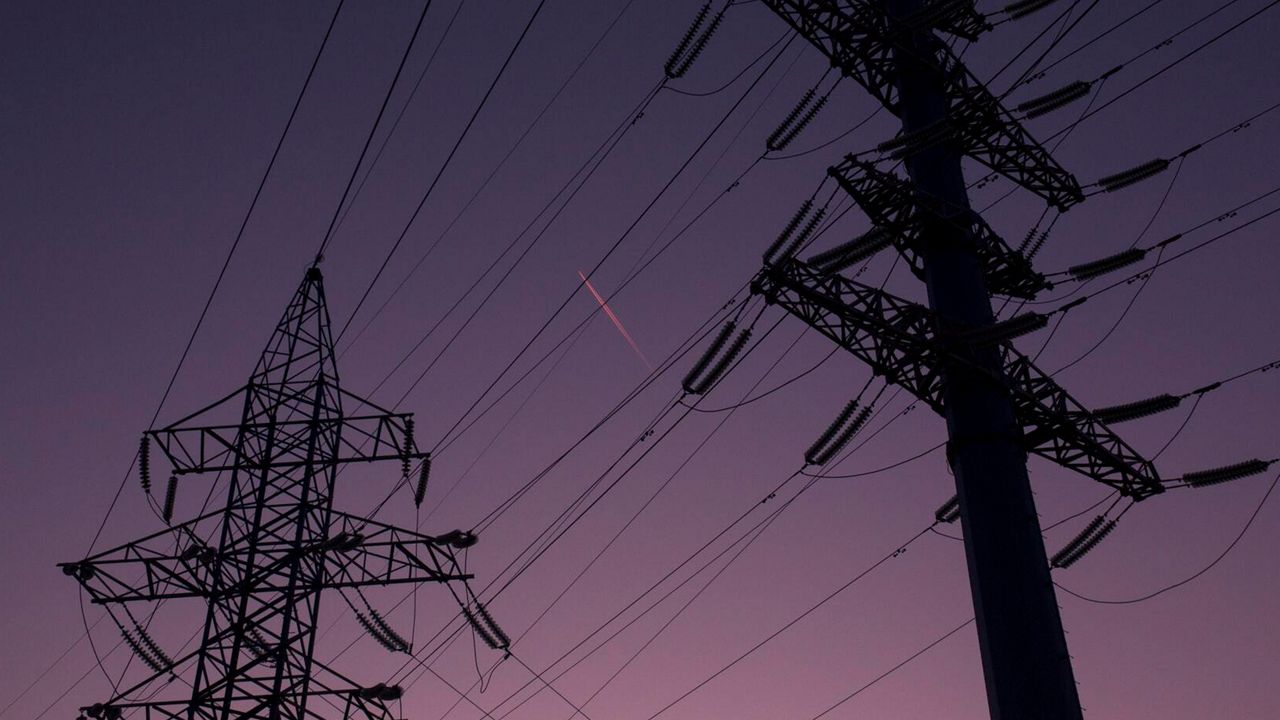 Electric power pillars and wires.