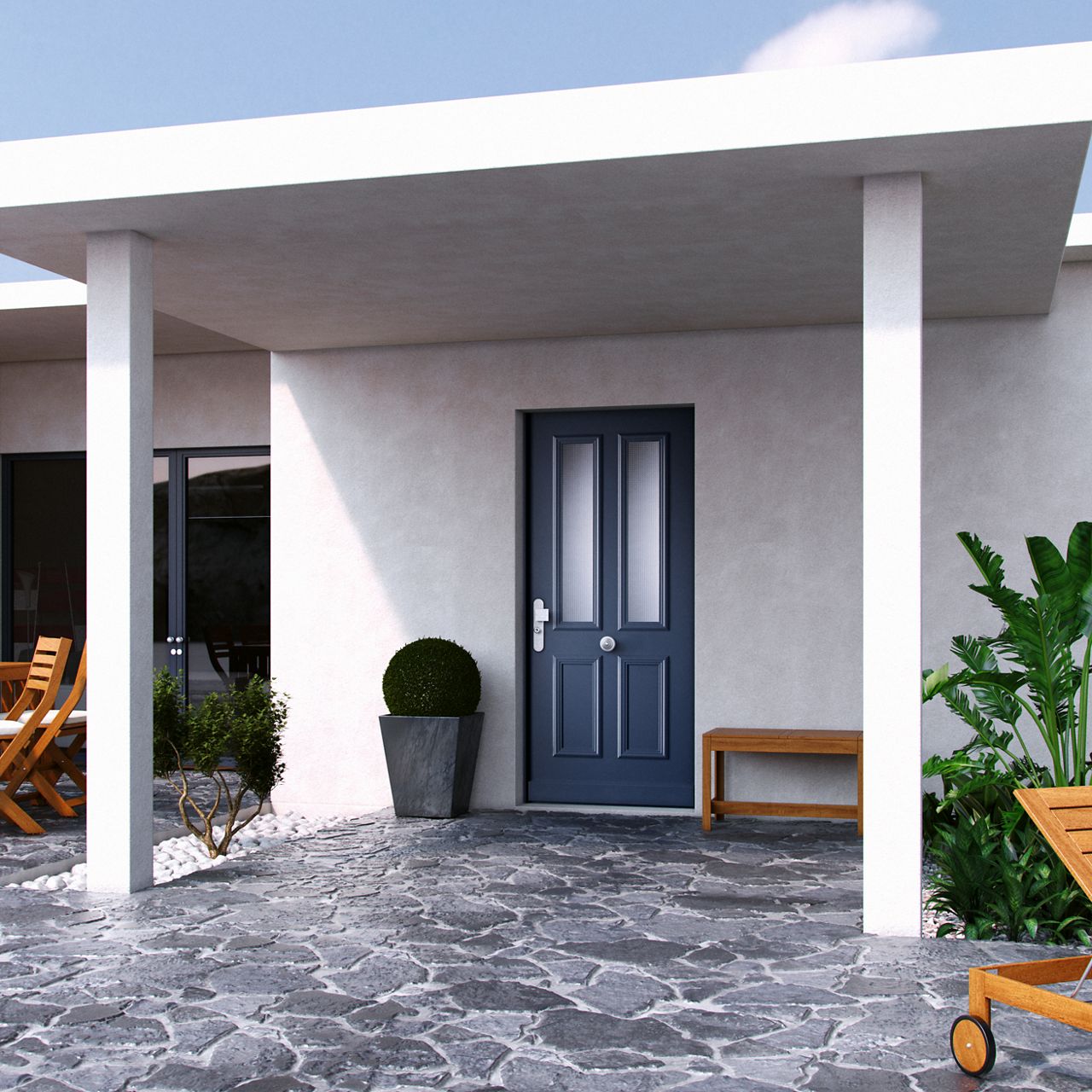Puerta de chalet