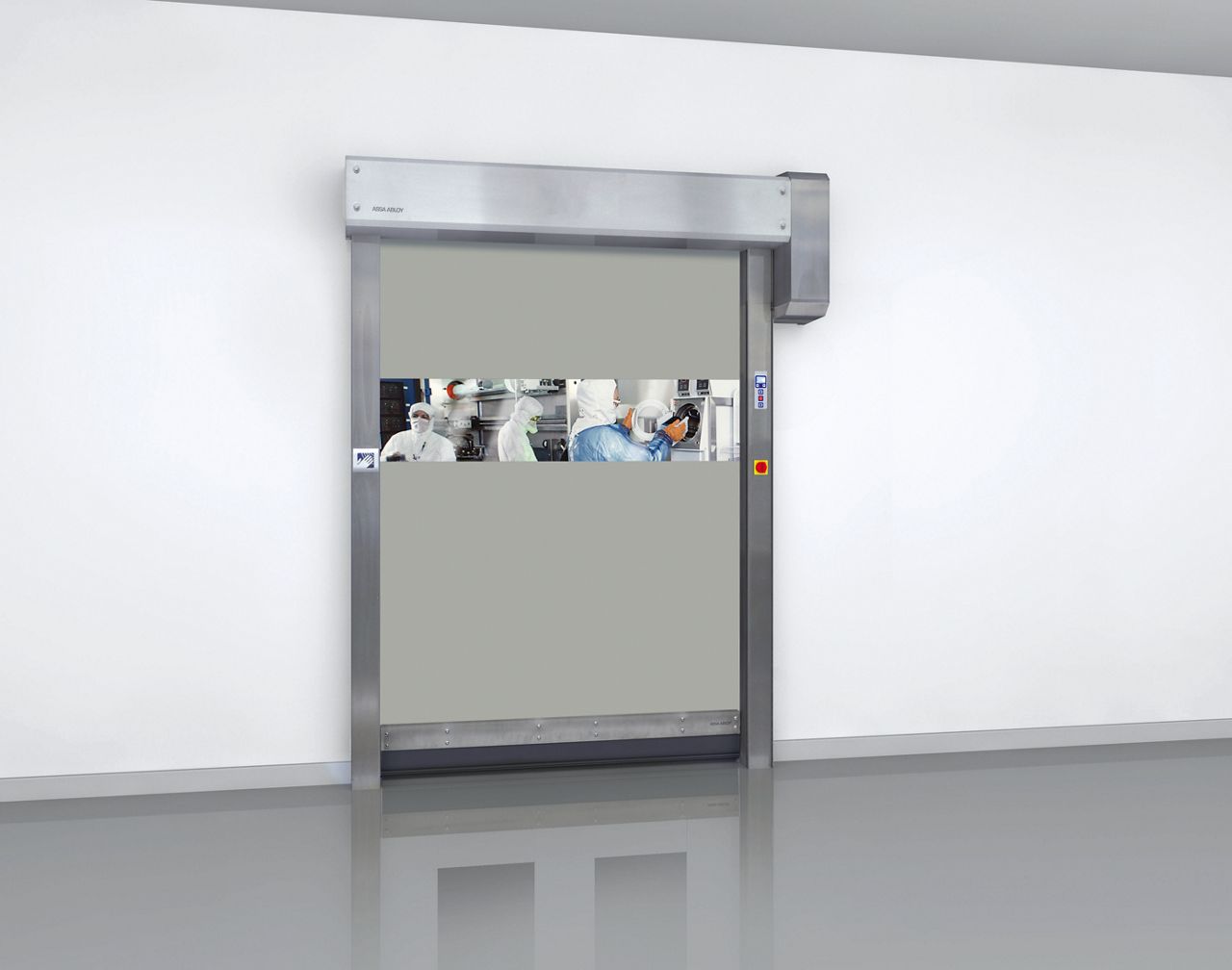Image: Bílá rychloběžná vrata ASSA ABLOY RR300 Clean do čistých prostor