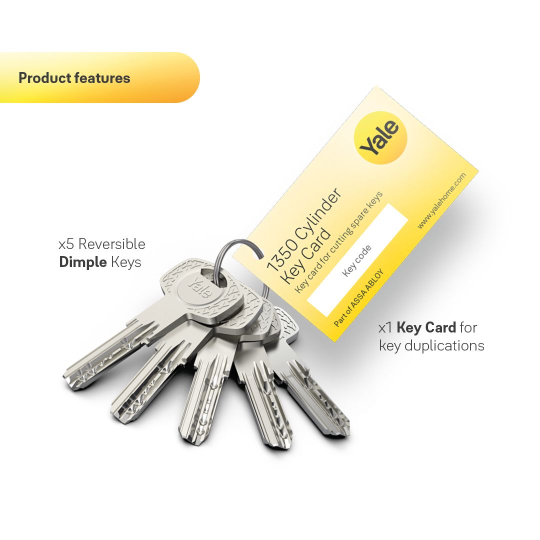 1350 Cylinder - dimple keys and key card