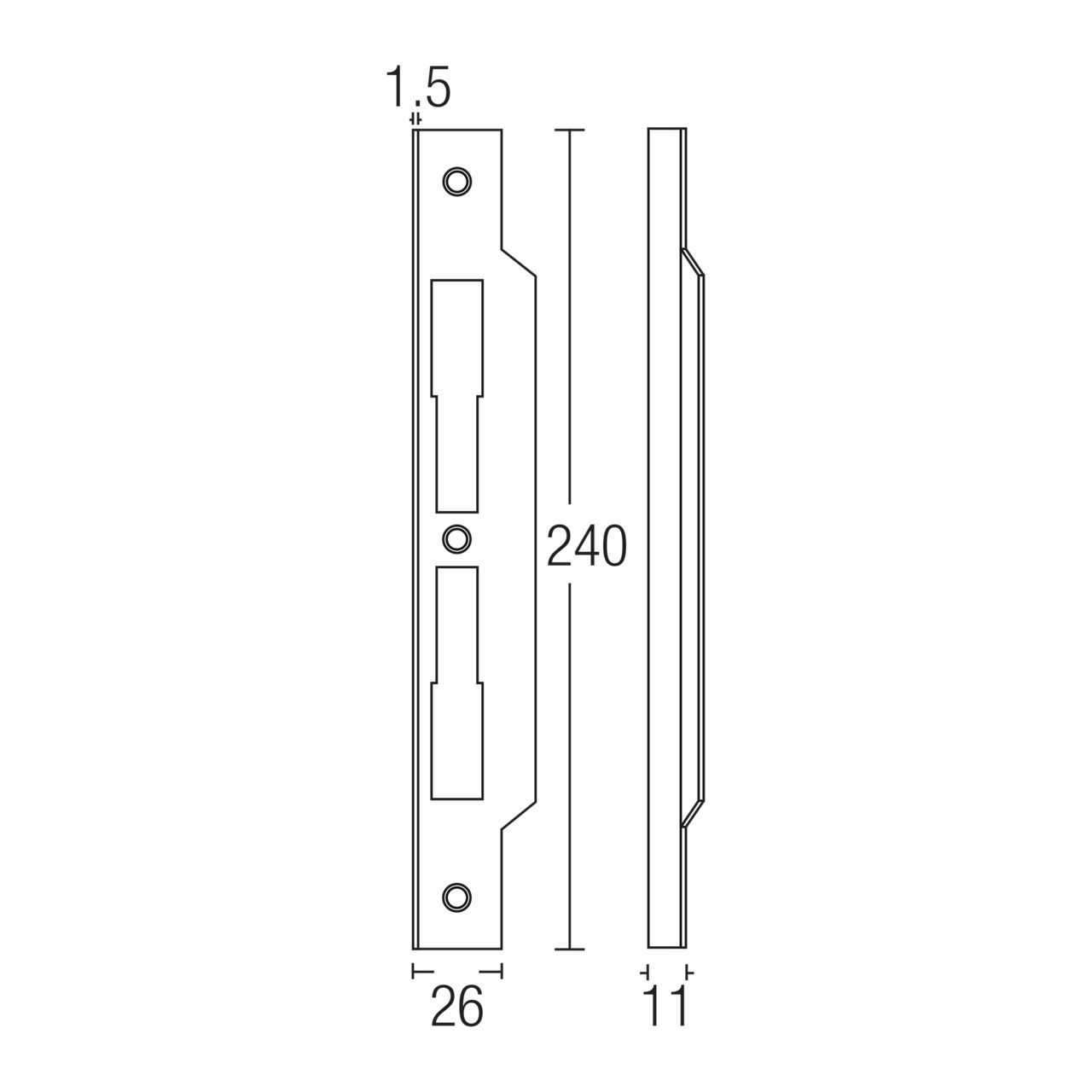 SGRP- Striker Plate Double Leaf