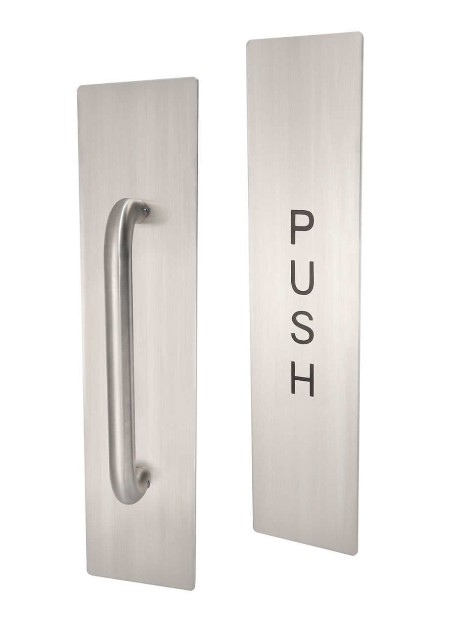 פלטת דחיפה + פלטה וידית משיכה 