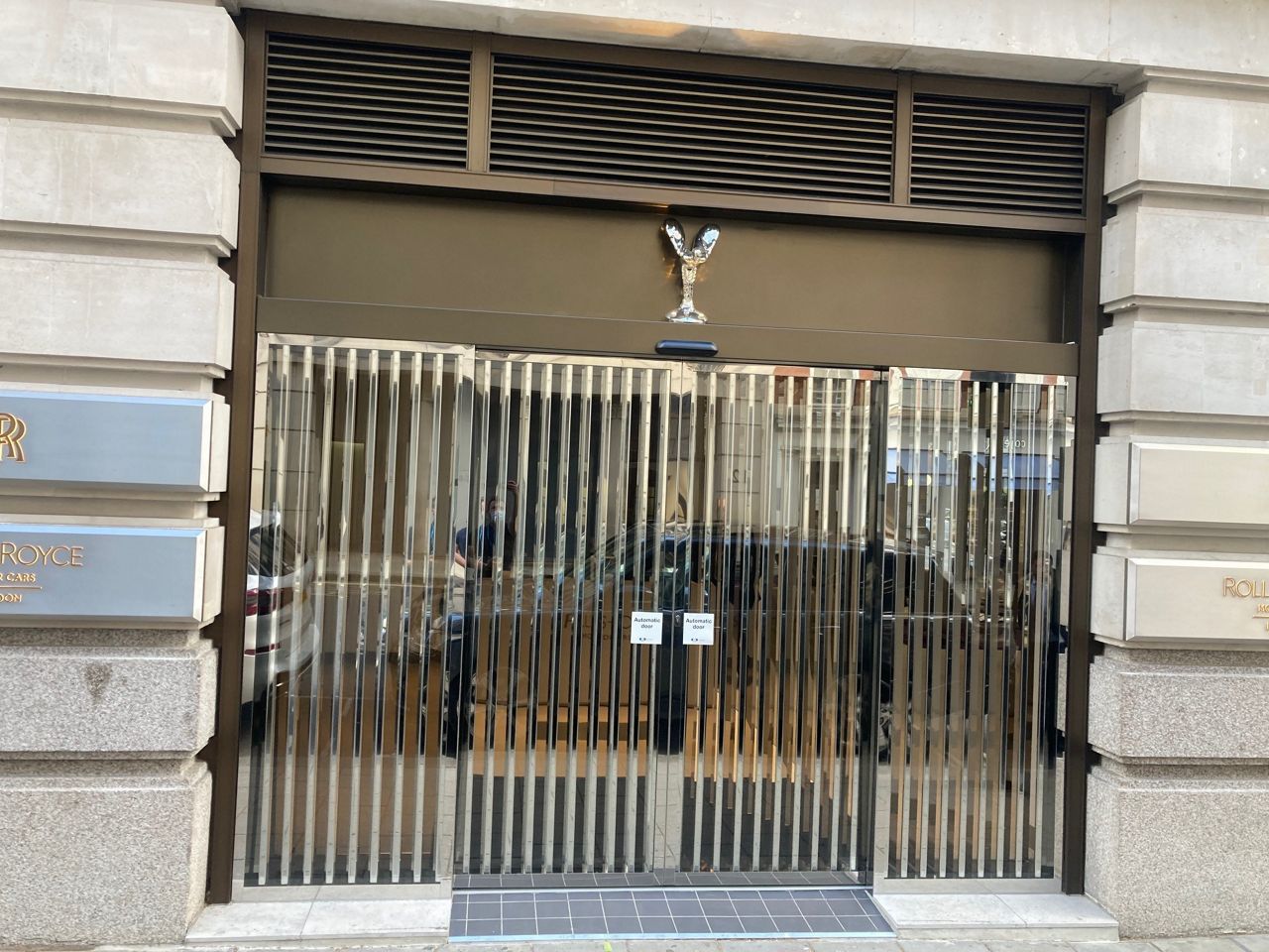 Record STA 22 heavy duty  automatic sliding door shop entrance