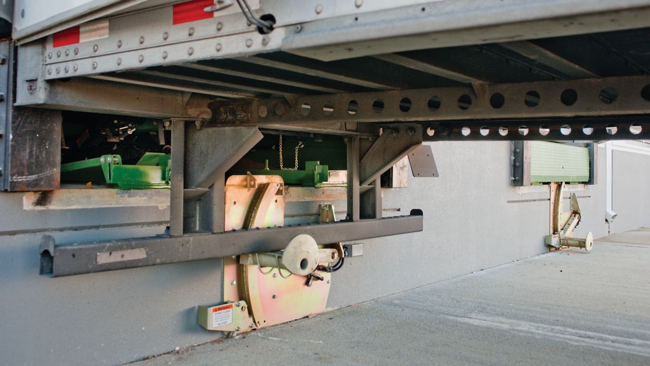 Star2 in use restraining a trailer at a warehouse.