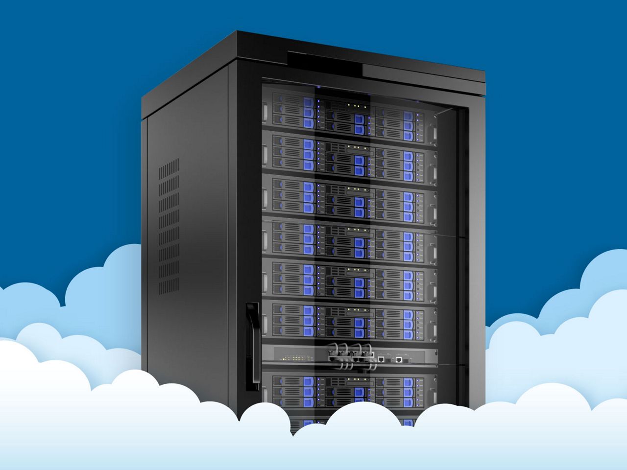 Cloud server graphic