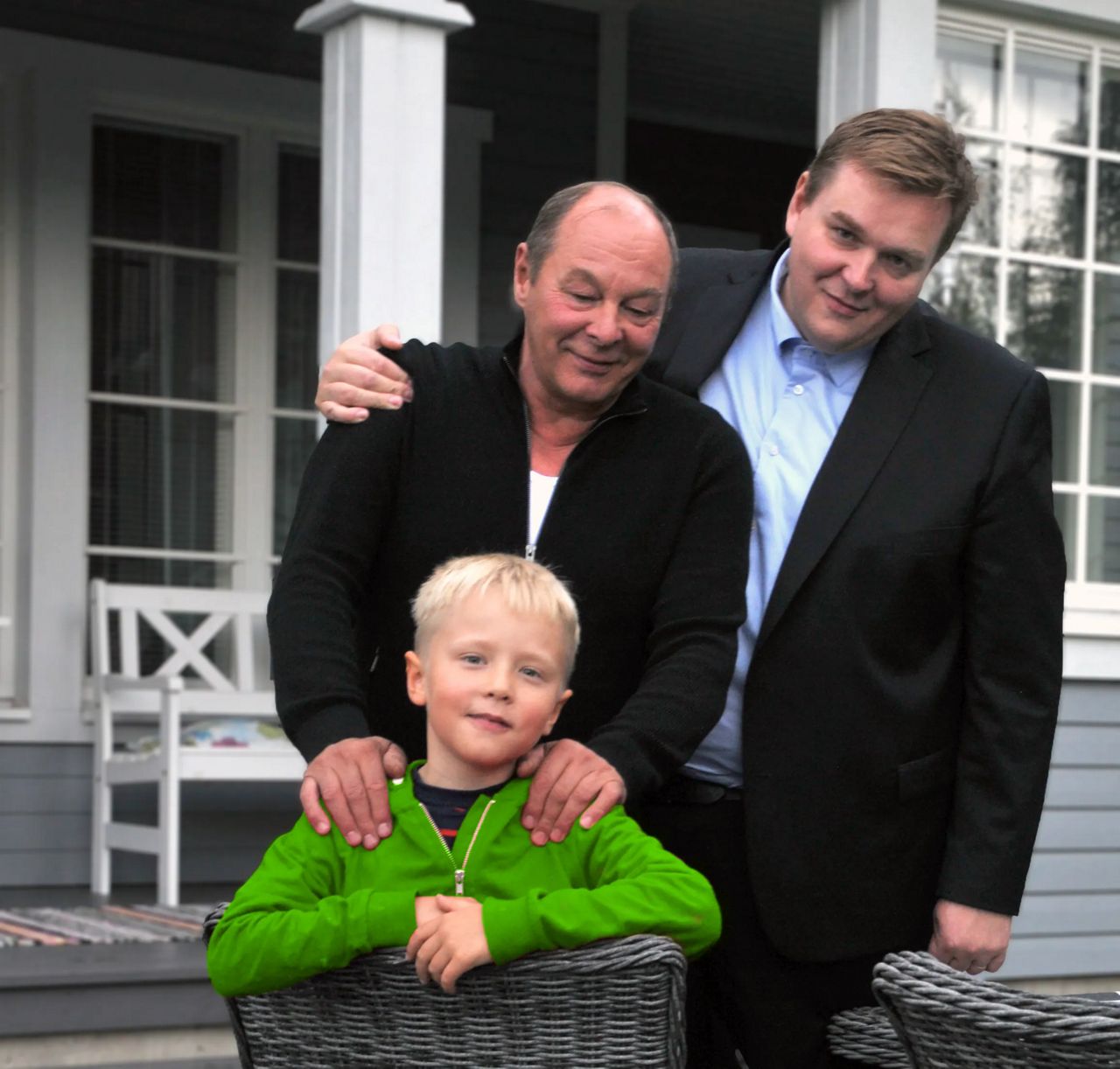 Sami Herrala med sin familj