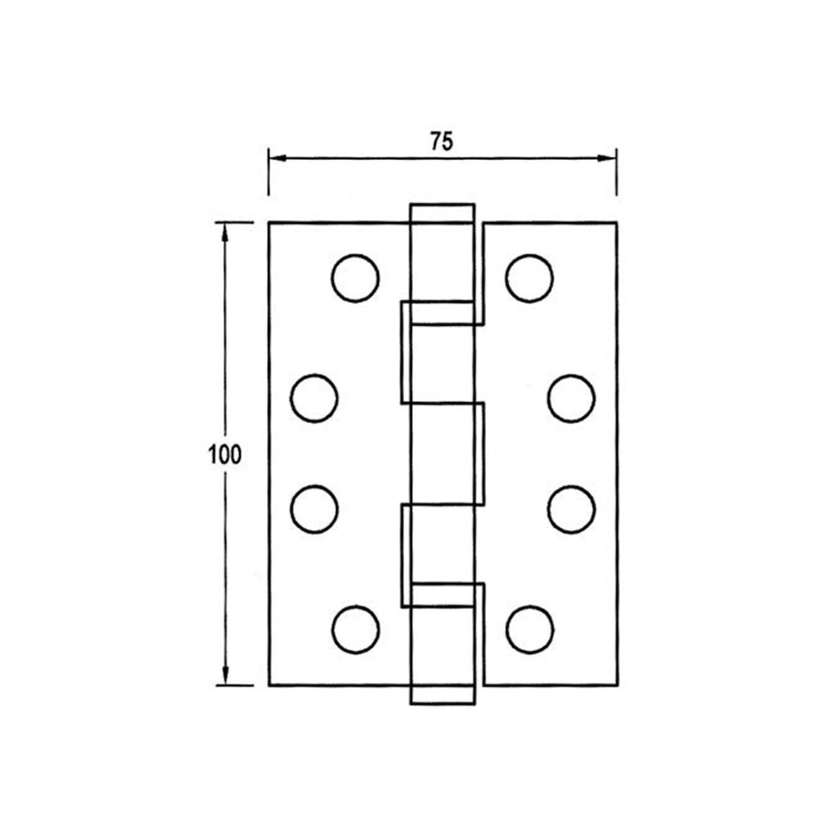 Image: Satin Brass Ball Bearing Butt Hinge