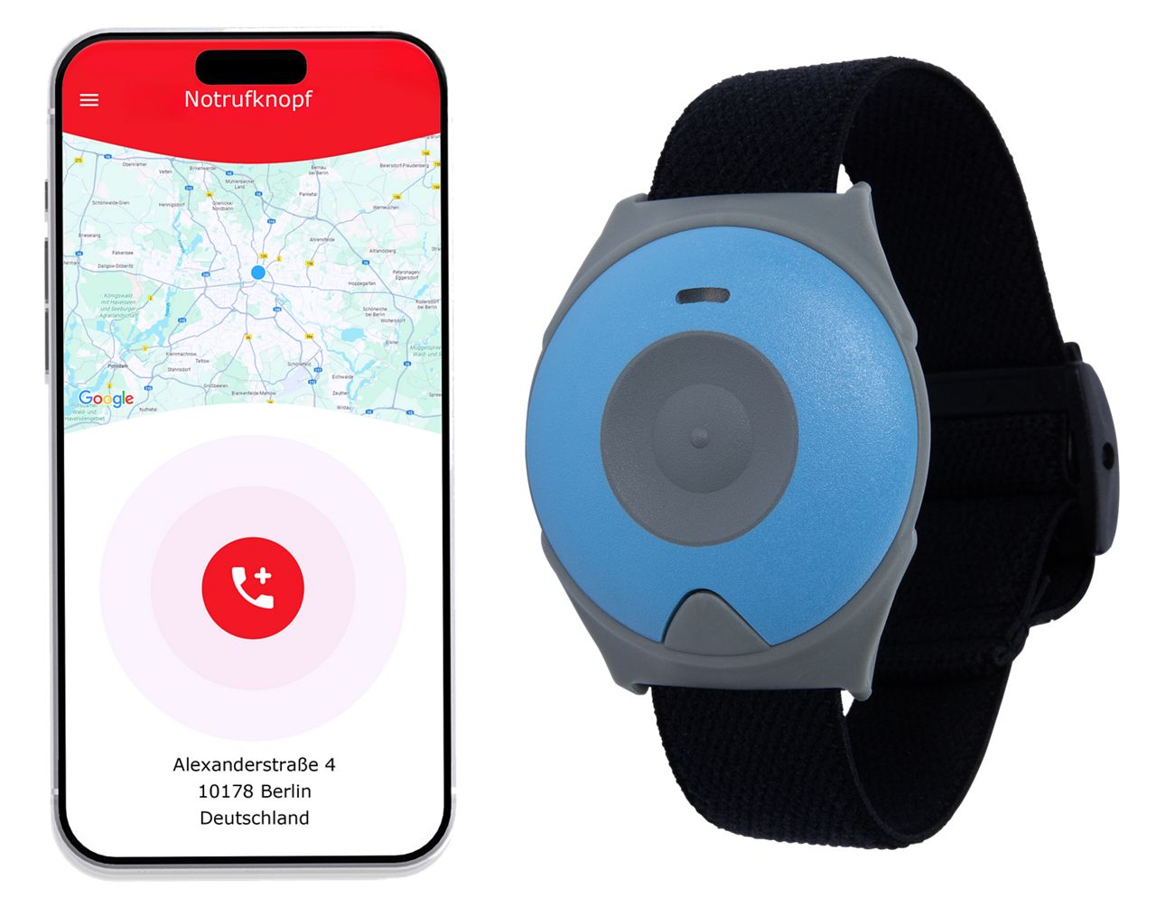 TxGo Mobiles Sicherheitsgerät.