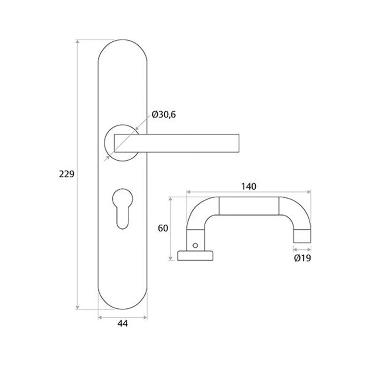 Image: Seagull Lever Handle