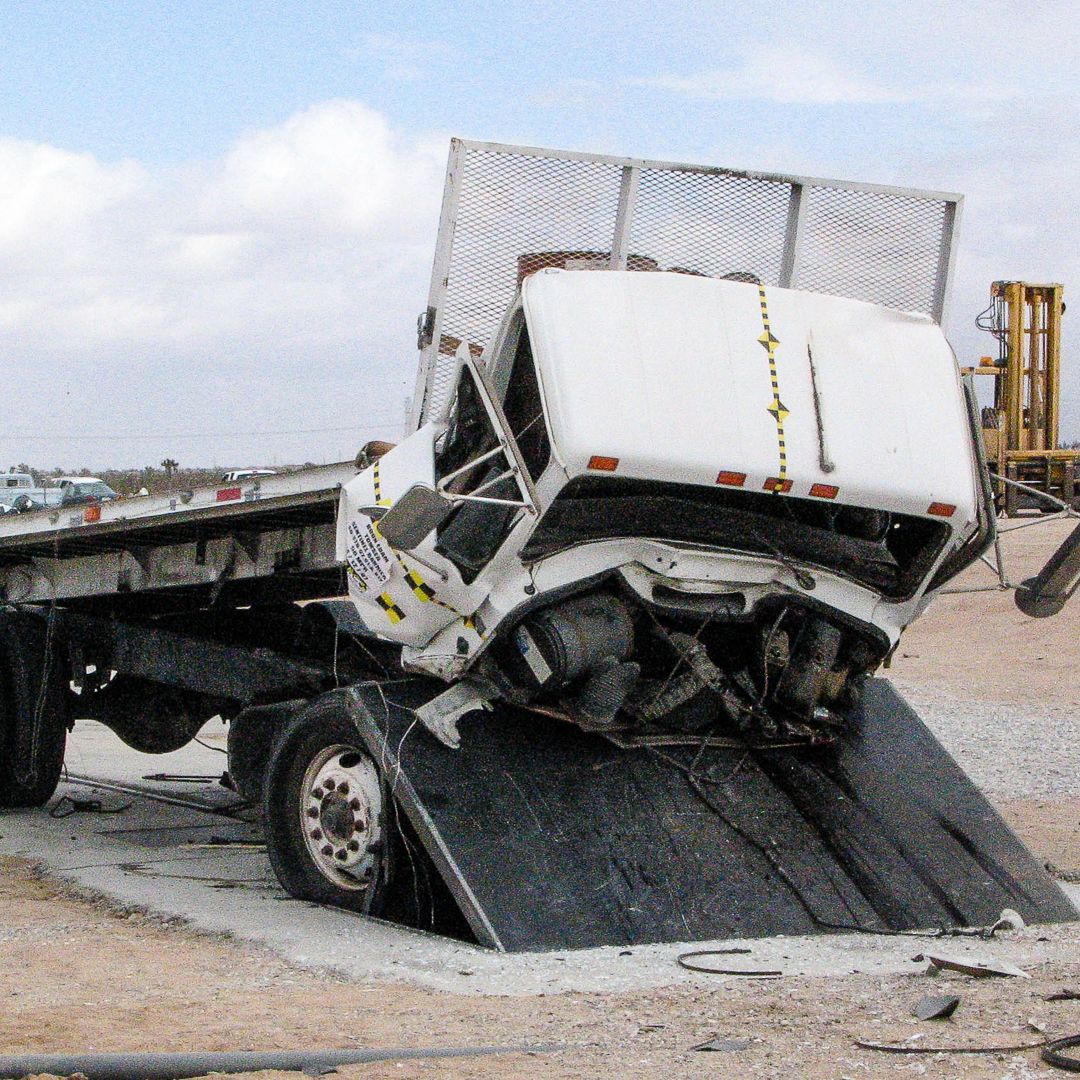 Sentinel wedge barrier crash test
