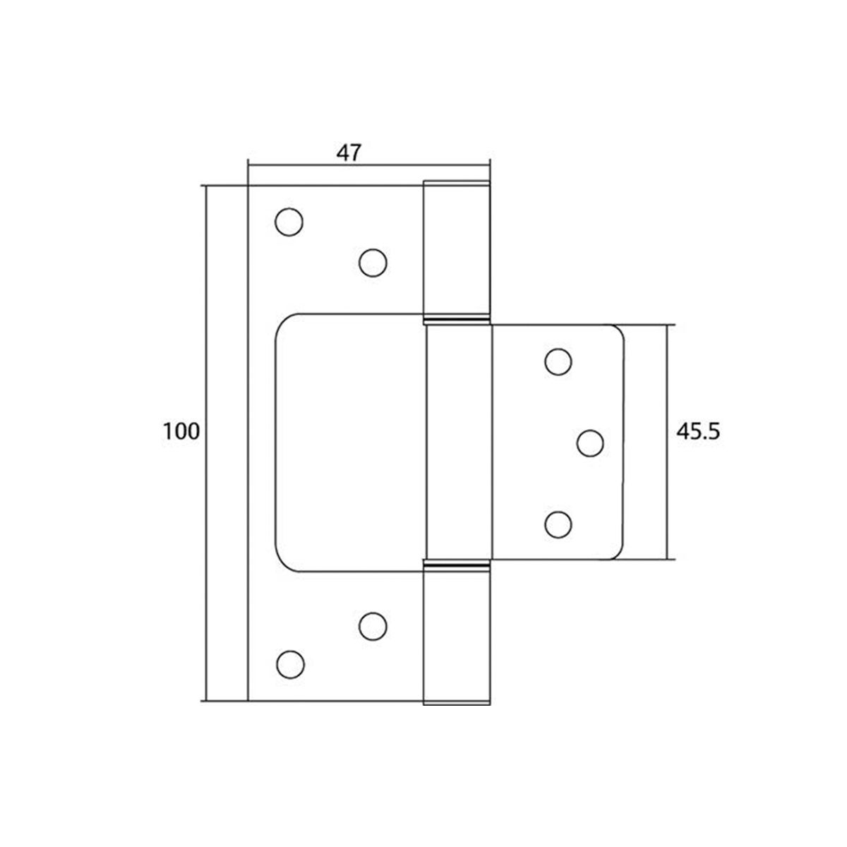 Sinkless Aluminium Hinge