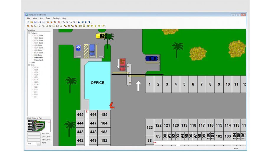 site builder software interface