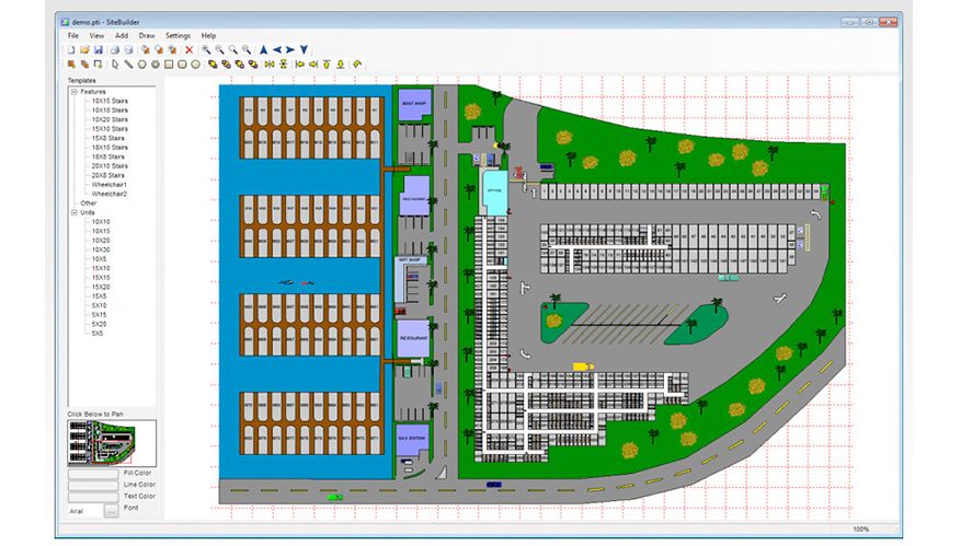 site builder software interface