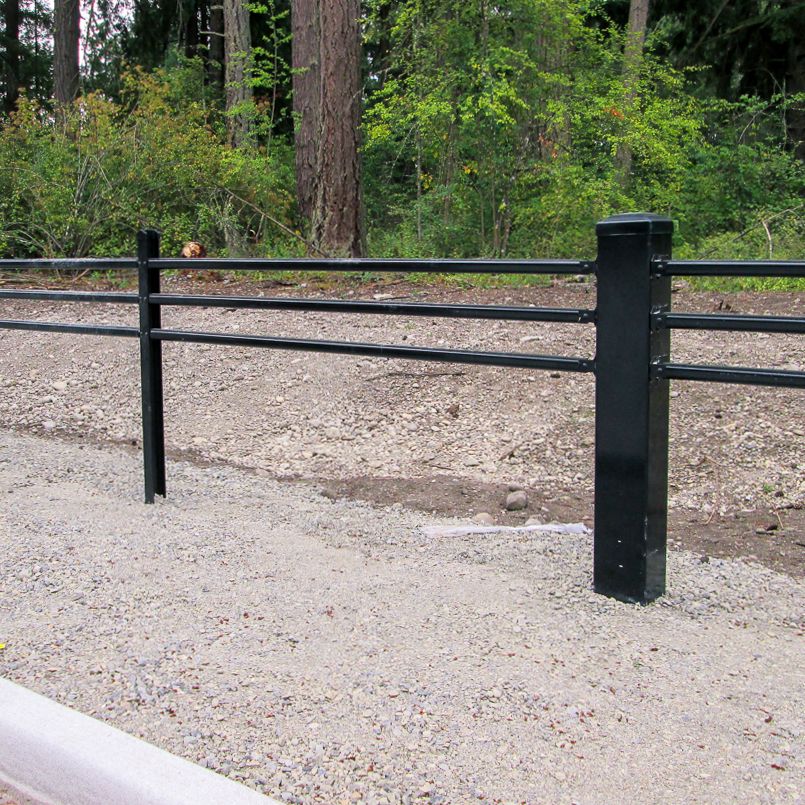 Stalwart post and rail barrier