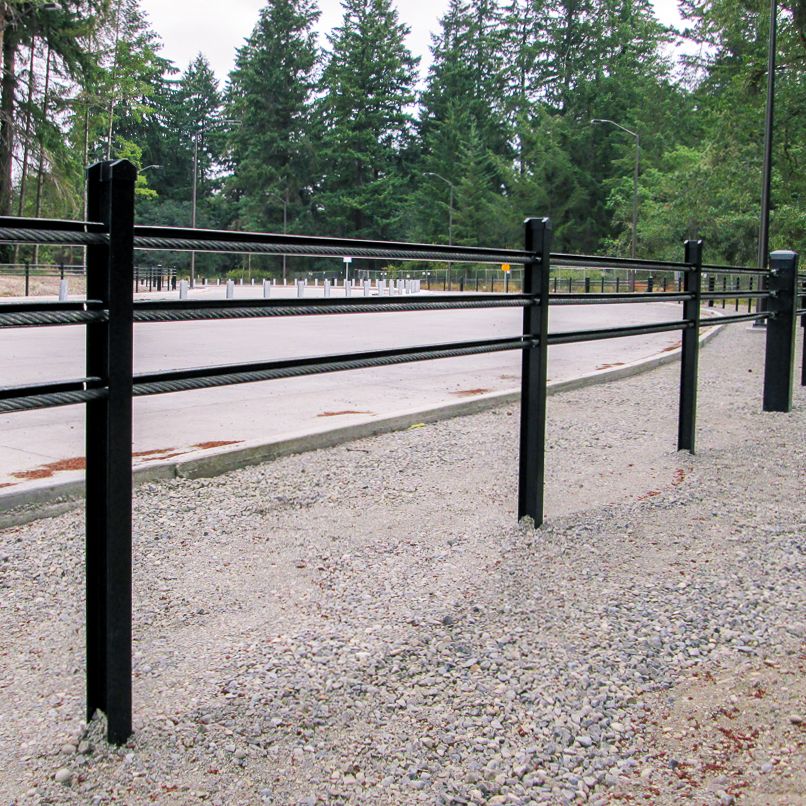 Stalwart post and rail barrier