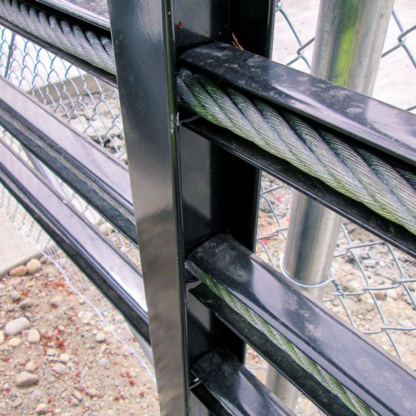 Stalwart post and rail barrier