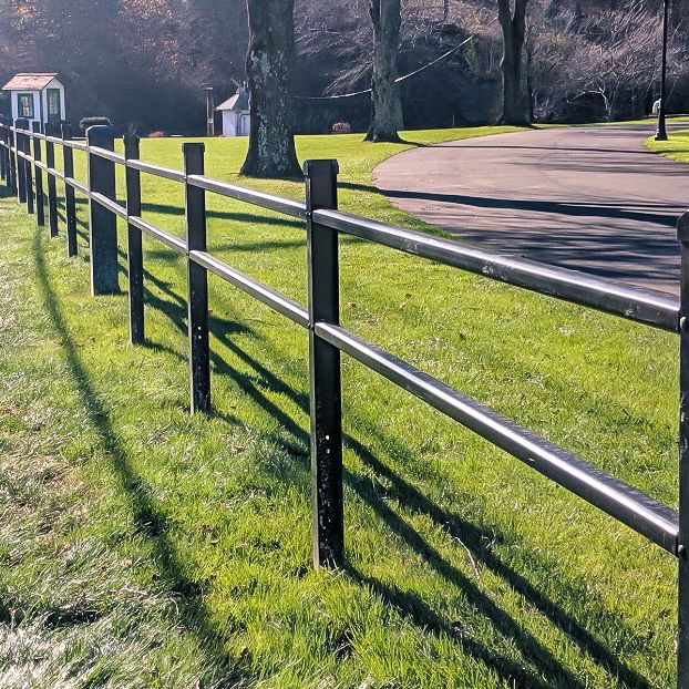 Stalwart post and rail barrier