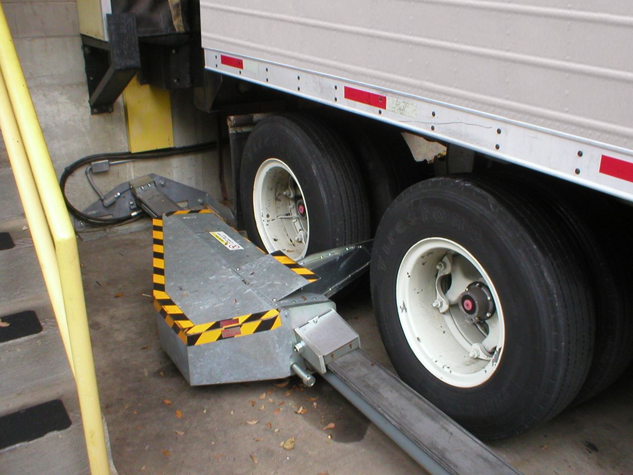 The SLSC Mounted Wheel Restraint in use.