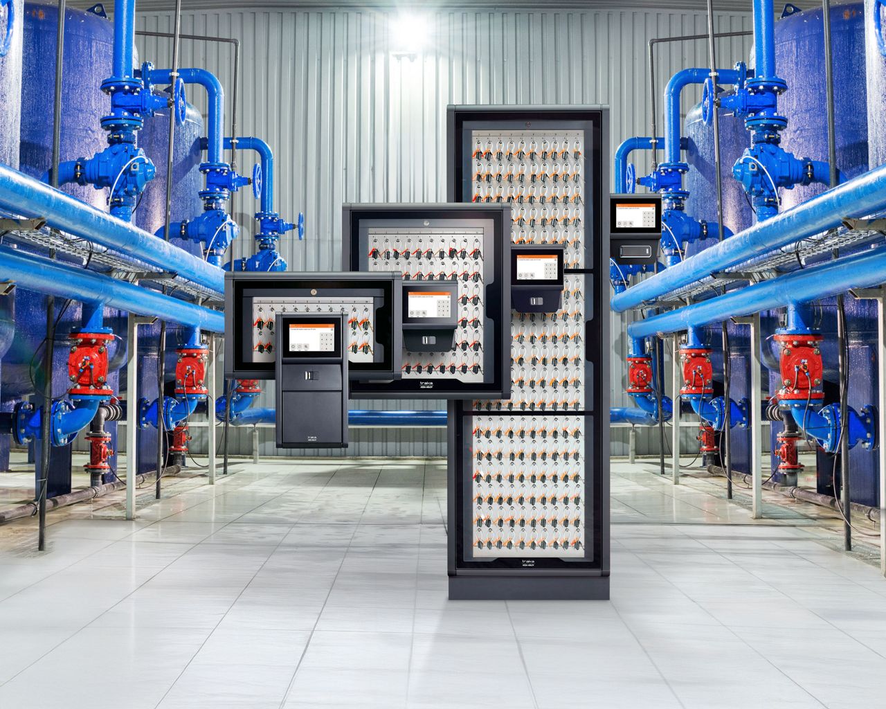 Traka Touch Pro key cabinets in water treatment facility