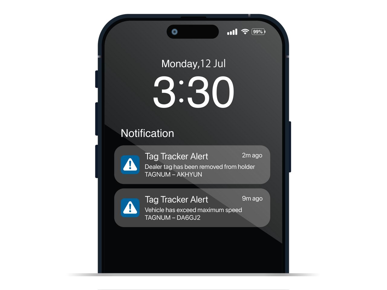 TagTracker mobile alerts