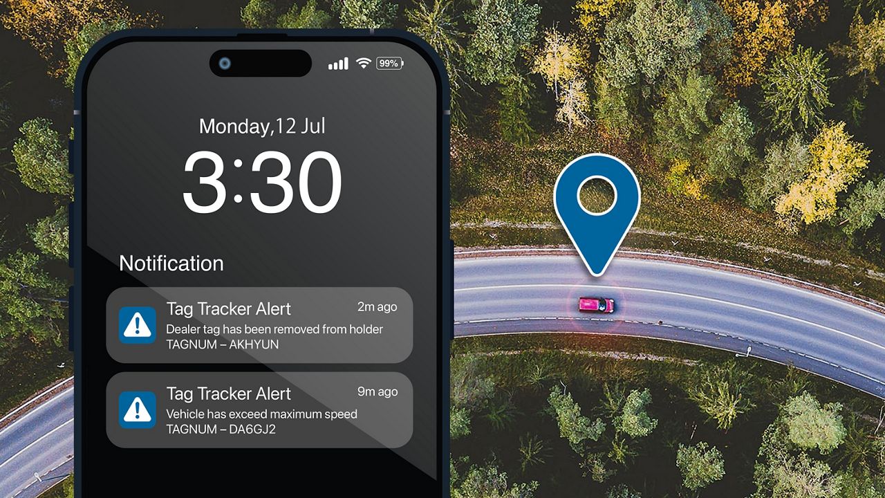 TagTracker phone alert graphic