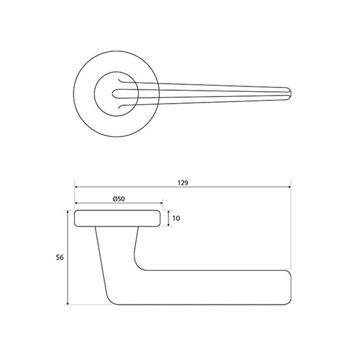 Image: Teal Lever Handle on Rose