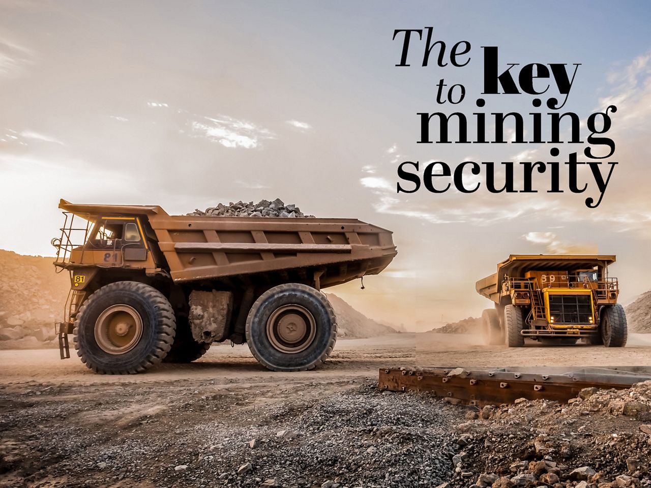 Heavy mining equipment at work