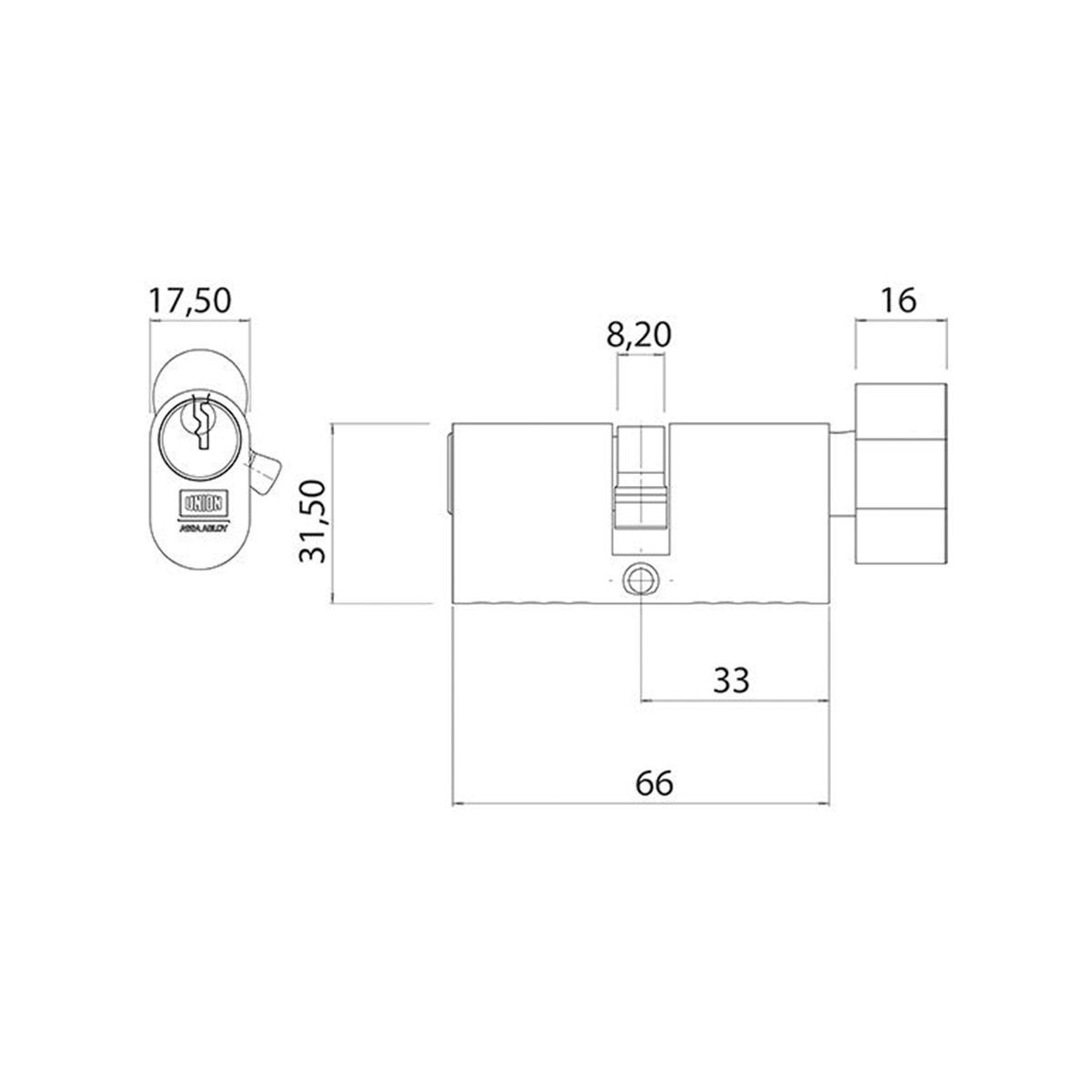 Image: Thumb Turn Double Cylinder Oval Profile