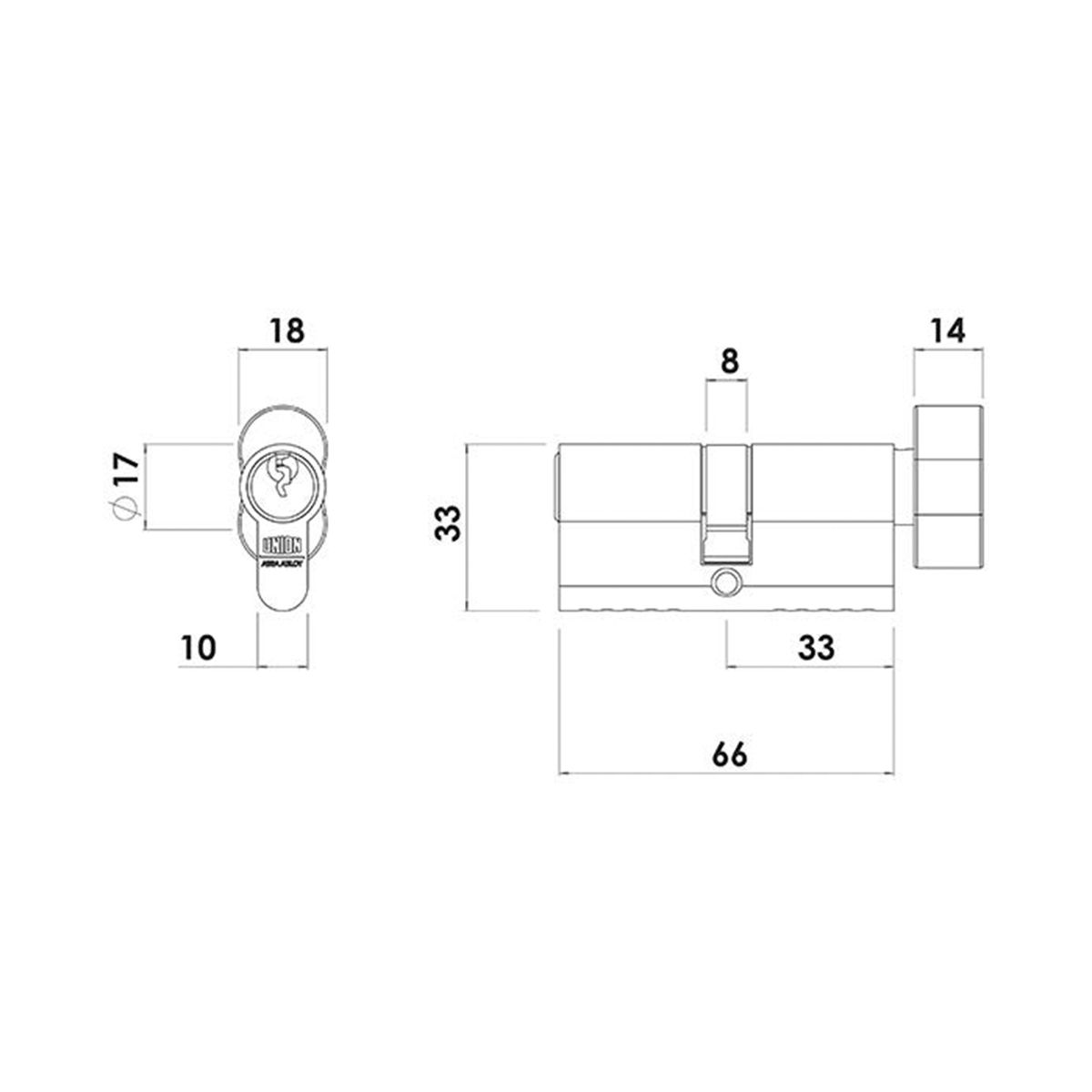 Thumb Turn Double Cylinder Euro Profile