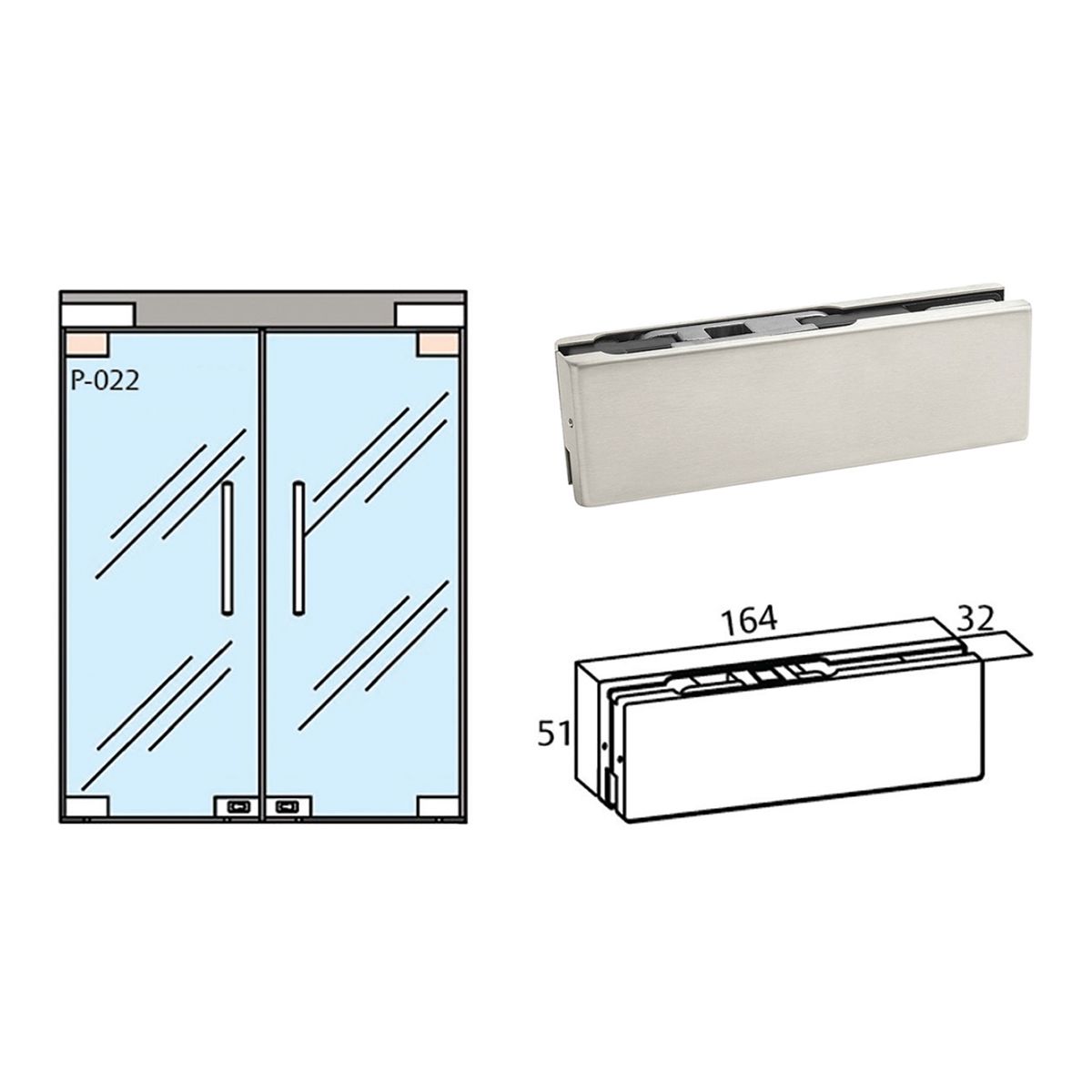Top Door Patch for Transom Closer