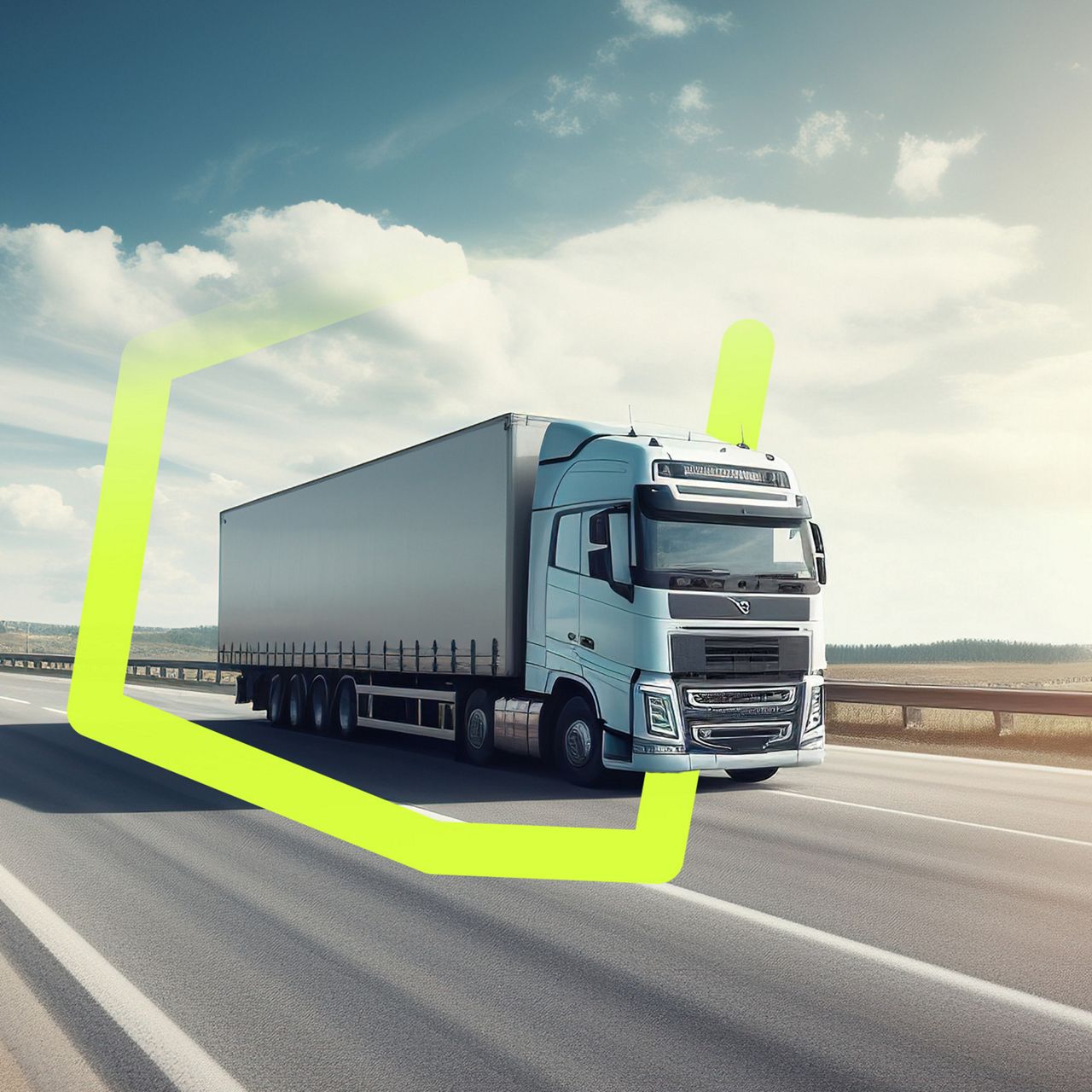 Camion sur une autoroute