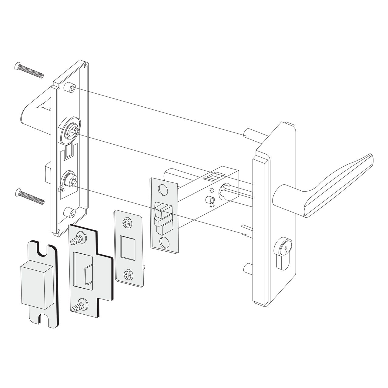 Tubular Lever On Plate Installation Drawing