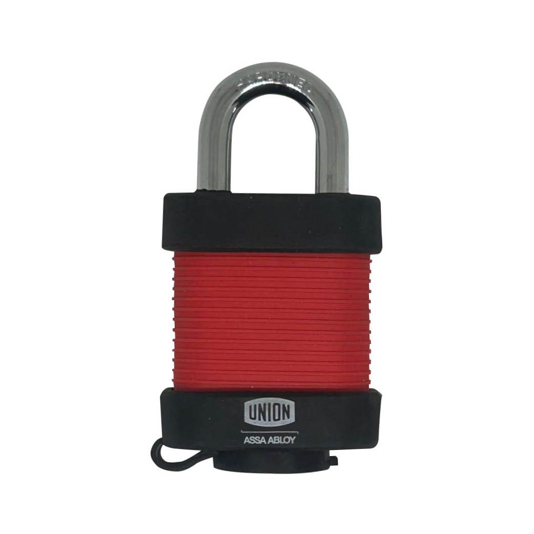 Image: 25mm Laminated Steel Padlock red