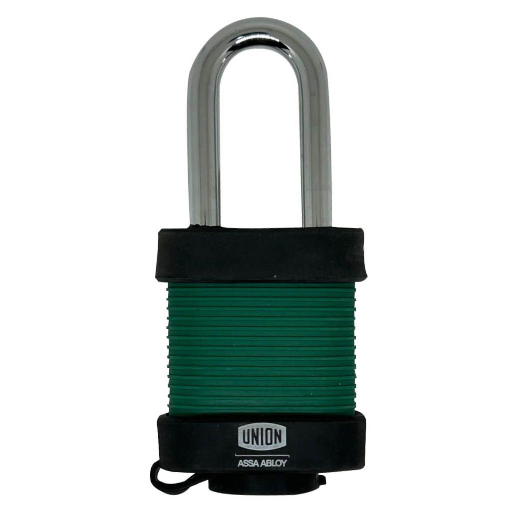 Image: 50mm Laminated Steel Padlock green