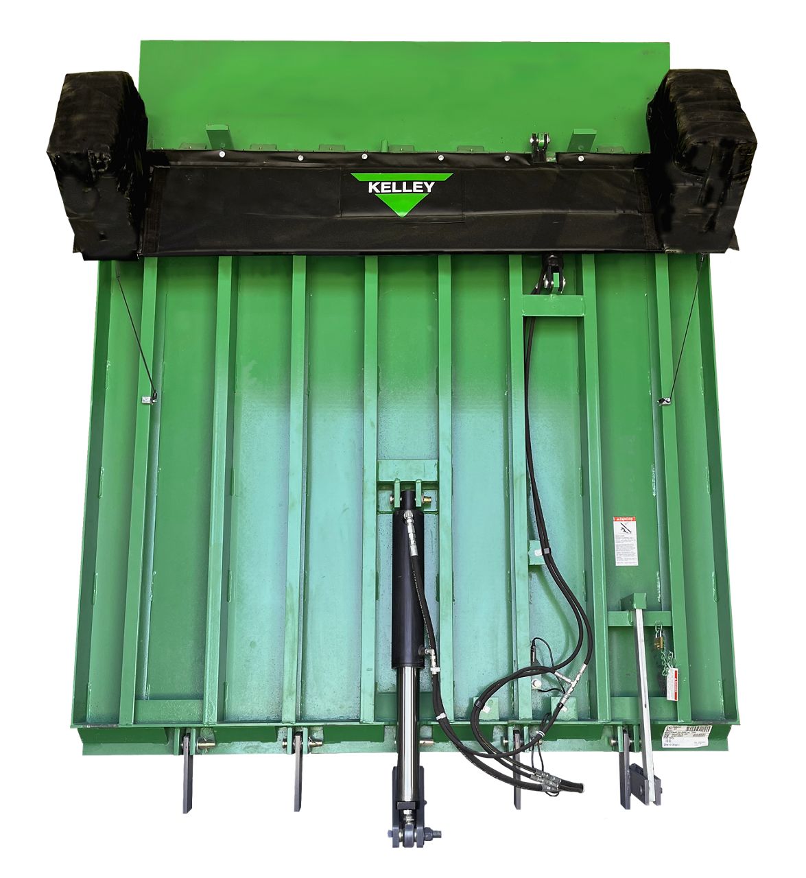 Image: Image showing the outline of a raised vertical dock leveler.