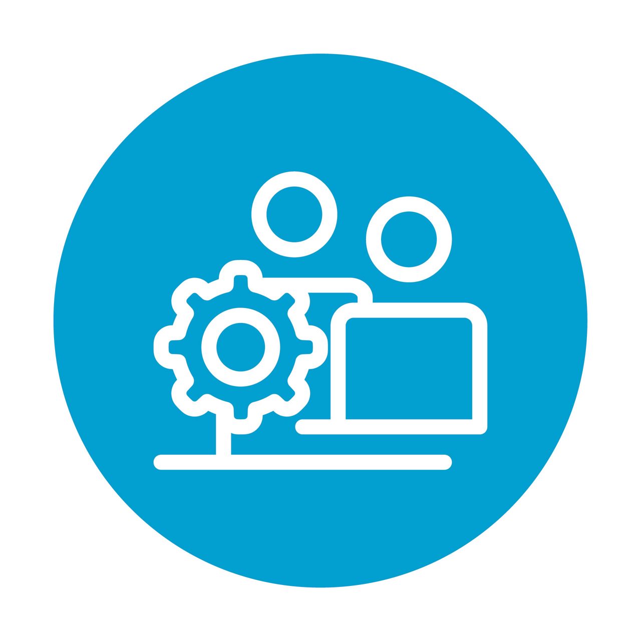 people and cogs setting icon