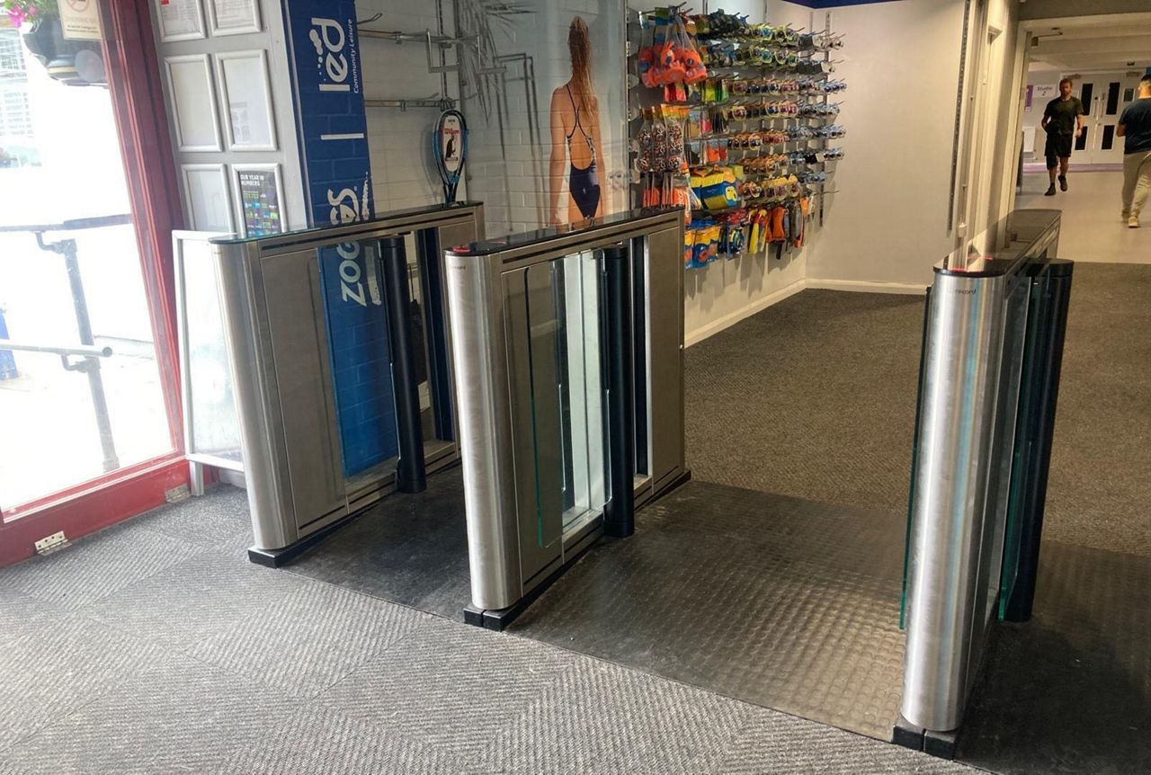 Vision Touch speed gates at Exmouth Leisure Centre