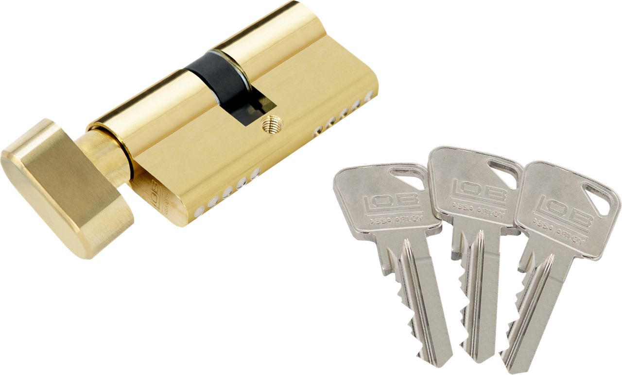 Image: Wkładka bębenkowa z gałką ARES (mosiądz)