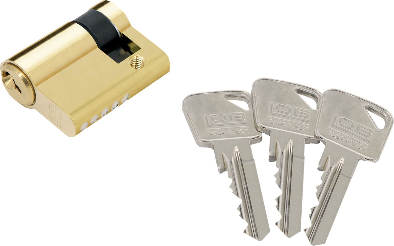 Image: Wkładka bębenkowa jednostronna ARES (mosiądz)