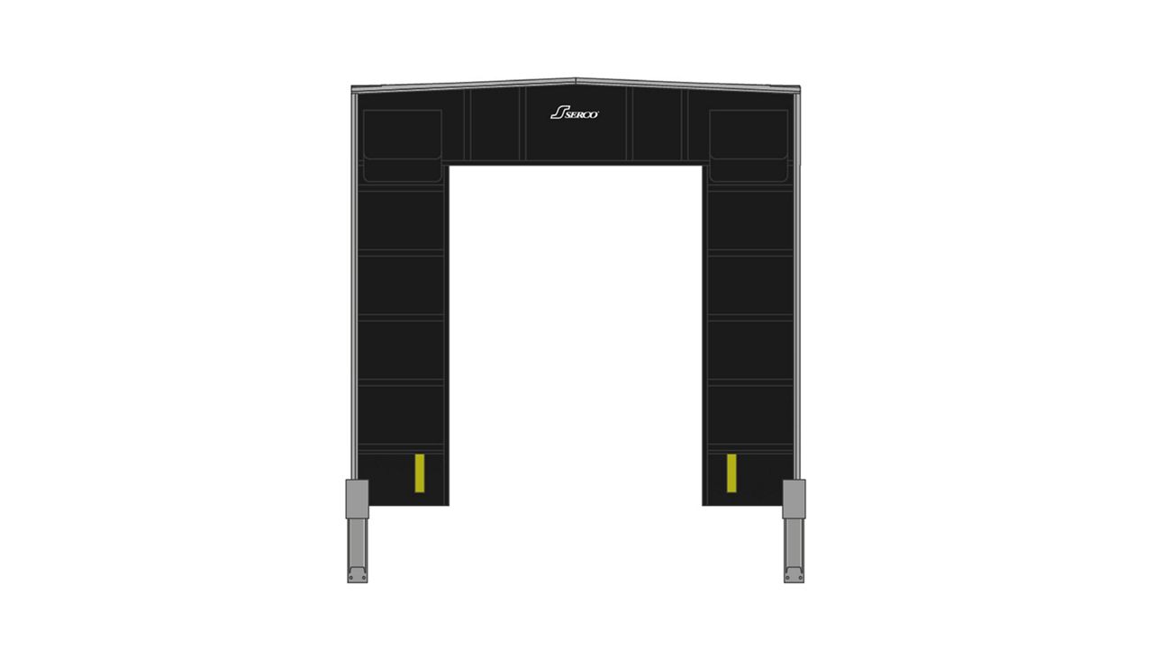 A black WeatherAll Shelter on a white background