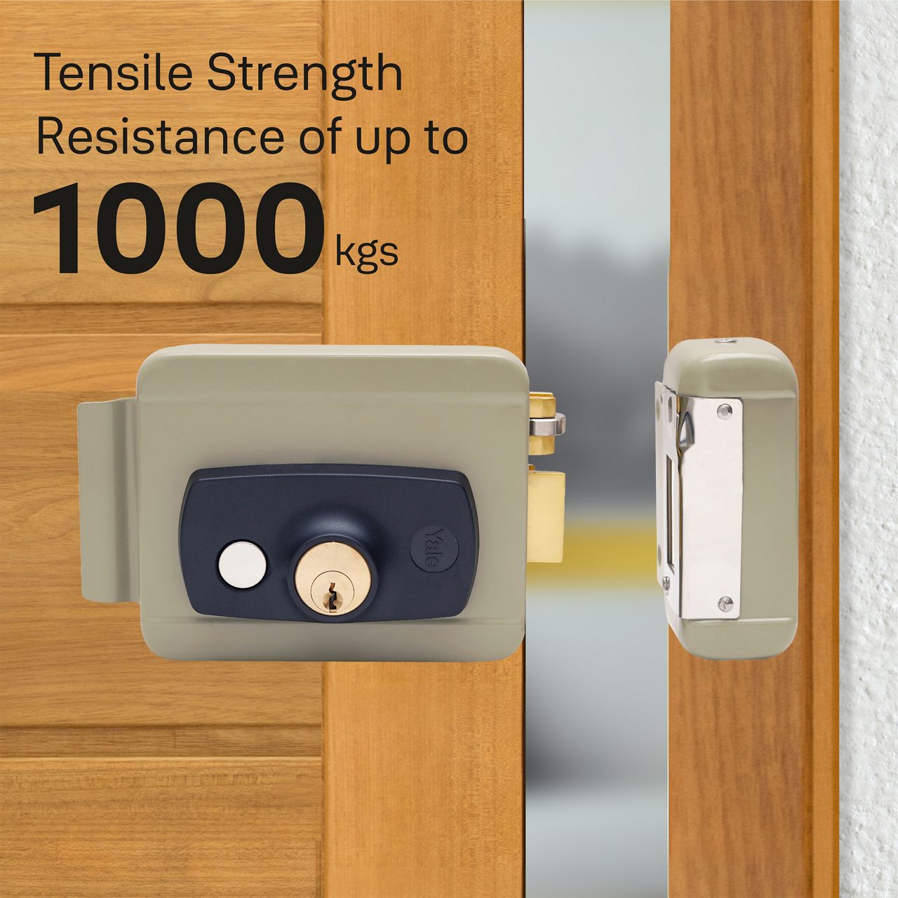 Image: YEL-200 YN Rim Lock compatible with Access Control systems